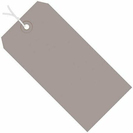 BSC PREFERRED 6 1/4 x 3 1/8'' Gray 13 Pt. Shipping Tags - Pre-Strung, 1000PK S-2416GRPS